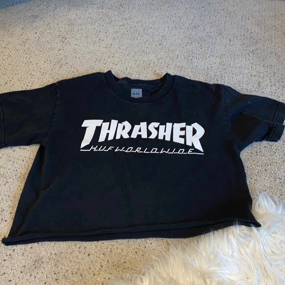 Black Thrasher T-shirt Cropped